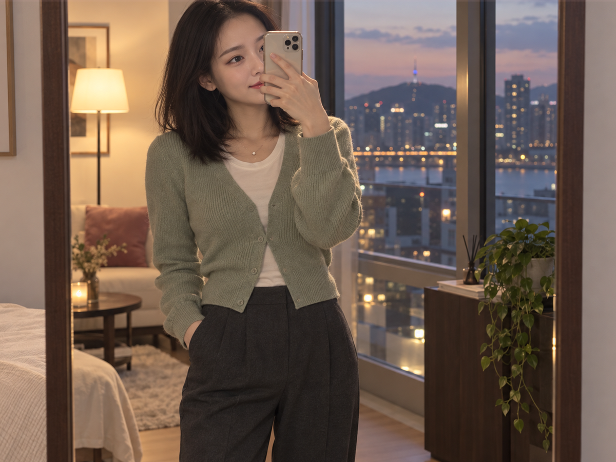 서울특별시 도봉구 이동과 방문 일정을 안내하는 젊은 성인 한국 여성 관리사